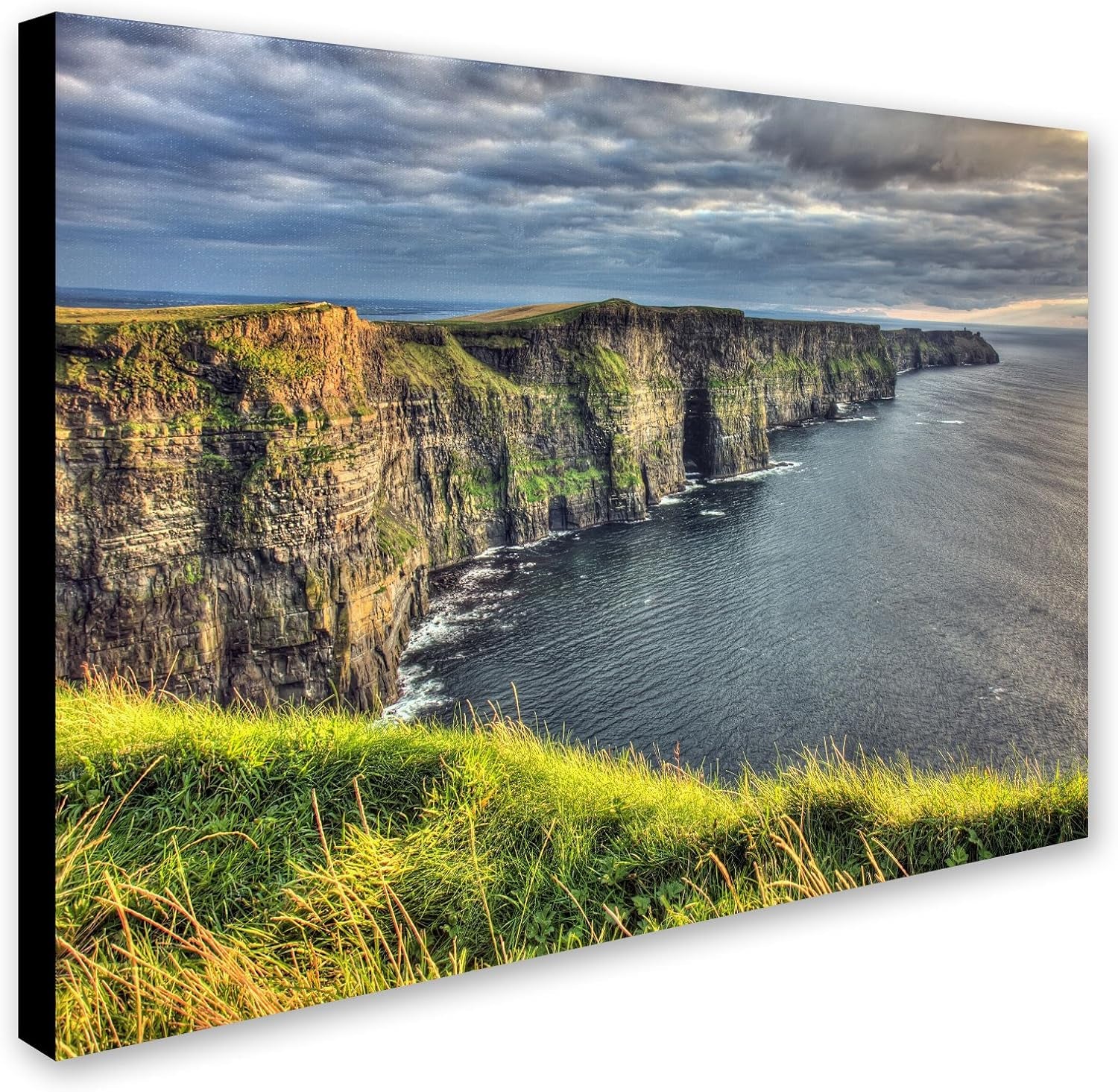 Stunning Canvas Wall Art - Pierre Leclerc 'Cliffs of Moher, Ireland' for Elegant Living Room, Bedroom, or Office Décor