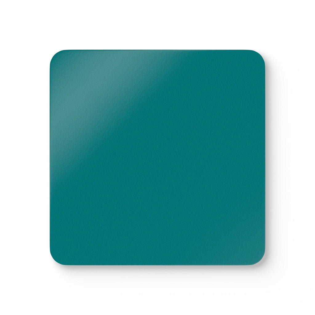Handcrafted Square Coaster Set of 4 Dark Teal Green-1